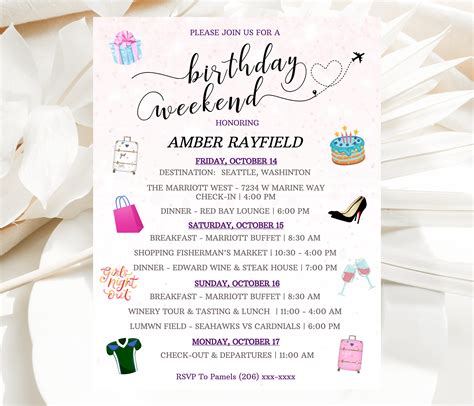 SURPRISE BIRTHDAY WEEKEND .